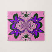 Mooie roze baby roze paarse schaduwmotief mono legpuzzel (Horizontaal)