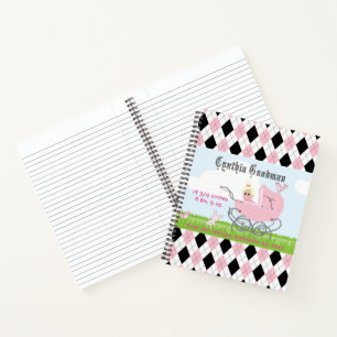 Mooie Roze Babymeisjes Kinderwagen Notitieboek