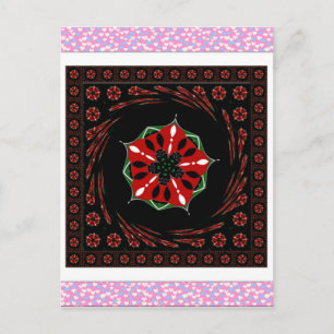 Mooie Roze Blauw Wit Harten van Liefde Ontwerp Briefkaart