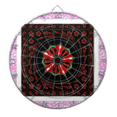 Mooie Roze Blauw Wit Harten van Liefde Ontwerp Dartbord (Voorkant)