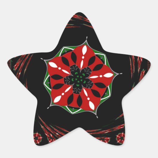 Mooie Roze Blauw Wit Harten van Liefde Ontwerp Ster Sticker (Voorkant)