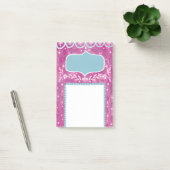 Mooie roze blauwe bloempatroon. Botanisch abstract Post-it® Notes (Kantoor)