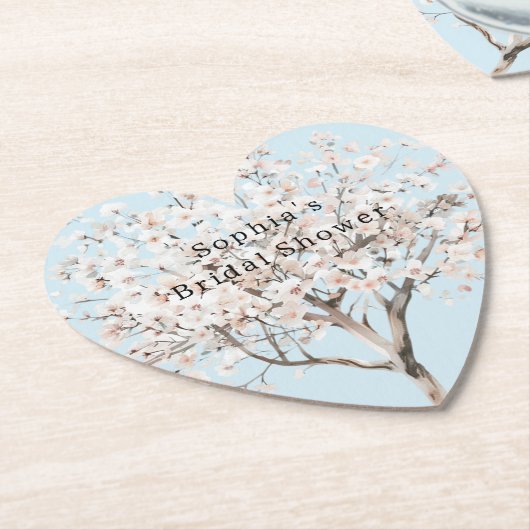 Mooie Roze Bloeiende Boom Bruidsmeisjesfeest Kartonnen Onderzetters (Gekanteld)