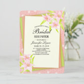 Mooie roze bloem kaart (Staand voorkant)