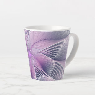 Mooie Roze Bloem Moderne Abstracte Fractale Kunst Latte Mok