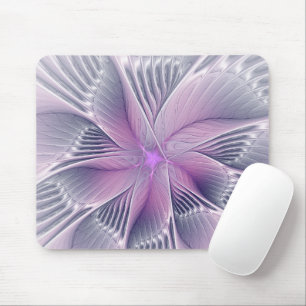 Mooie Roze Bloem Moderne Abstracte Fractale Kunst Muismat
