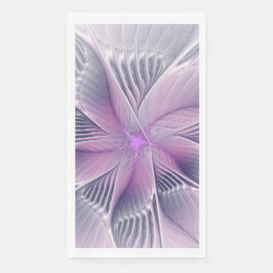 Mooie Roze Bloem Moderne Abstracte Fractale Kunst Servet
