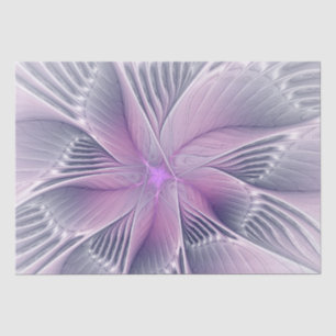 Mooie Roze Bloem Moderne Abstracte Fractale Kunst Tissuepapier