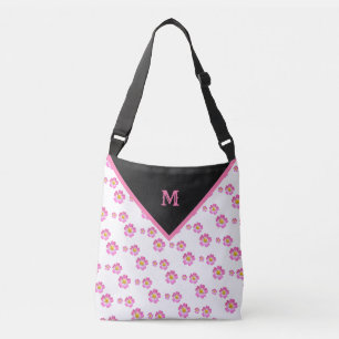 Mooie Roze Bloem Patroon Crossbody Tas