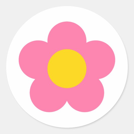 Mooie roze bloem sticker (Voorkant)