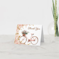 Mooie Roze Bloemen Bike Baby shower