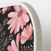 Mooie roze bloemen met textuur pickleball paddle (Links Detail)