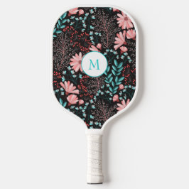 Mooie roze bloemen met  textuur pickleball paddle