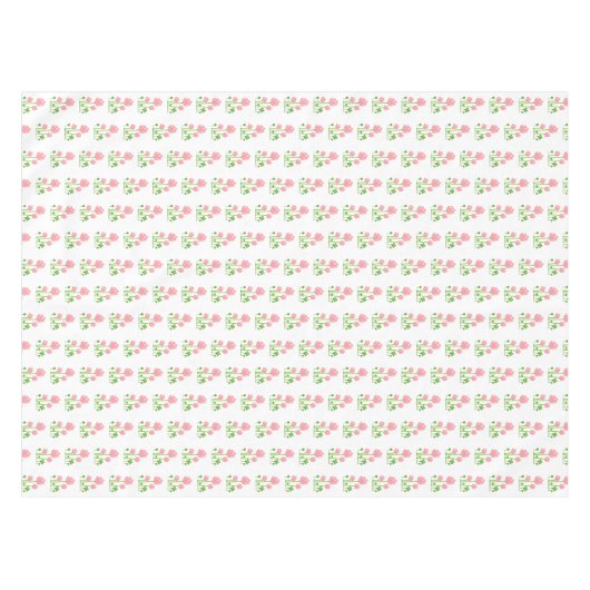 Mooie roze bloemen op wit tafelkleed (Voorkant (Horizontaal))