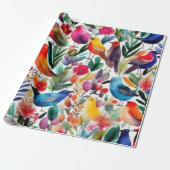 Mooie roze bloemen Wrapping Papier (Uitgerold)