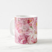 Mooie roze bloementuin koffiemok (Voorkant links)