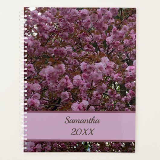 Mooie roze Cherry Tree-fotografie personaliseren Planner (Voorkant)