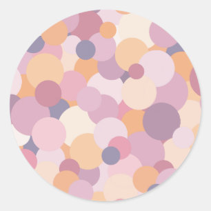 Mooie roze cirkels ronde sticker
