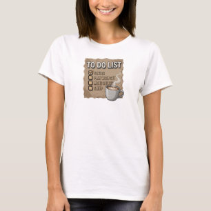 Mooie Roze COFFIE SPEEL MET KAT T-shirt
