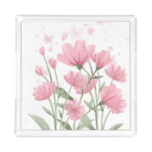 Mooie Roze Cosmos Bloemmotief Sierkussen