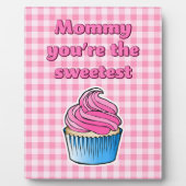 Mooie roze cupcake fotoplaat (Voorkant)