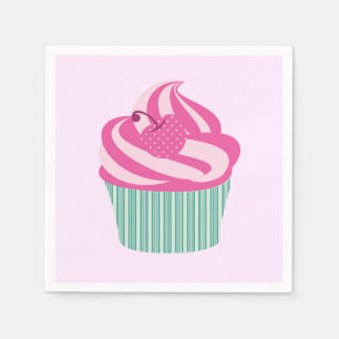 Mooie Roze Cupcake Zacht Roze Servet
