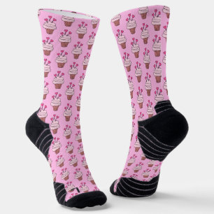 Mooie Roze Cupcakes  Sokken