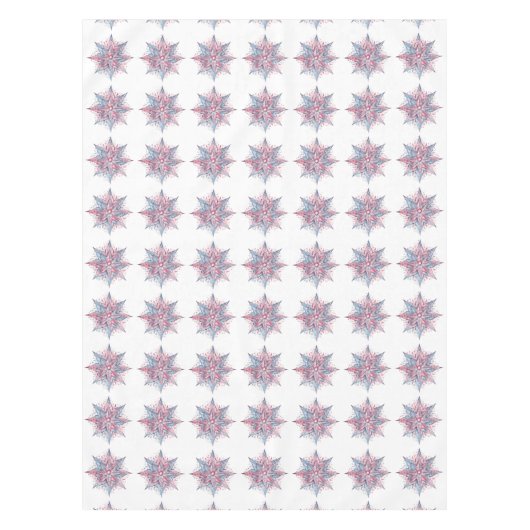 Mooie roze en blauwe caleidoscoop kerst tafelkleed (Voorkant)