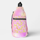 MOOIE ROZE EN GELE MARGRIETENBLOEMEN MET OMBRE SLING BAG (Voorkant)