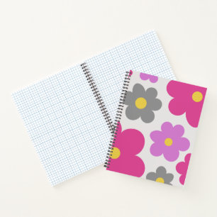 Mooie roze en paarse bloemen Spiraal Notebook Notitieboek
