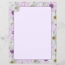 Mooie Roze en Witte Daisies 8,5 x 11