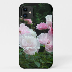 mooie roze en witte roos bloemenstruiken. Botanica iPhone 11 Hoesje