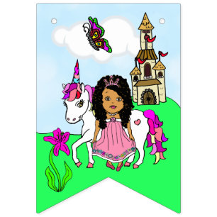Mooie Roze Fee Meisjes Verjaardagsfeest Banner