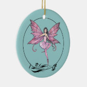 Mooie Roze Feeënornament Keramisch Ornament (Rechts)
