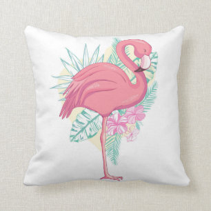 Mooie roze flamingo Bird Kussen