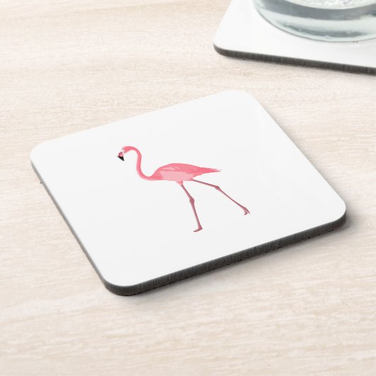 Mooie roze flamingo drankjes onderzetter (Linkerzijde)