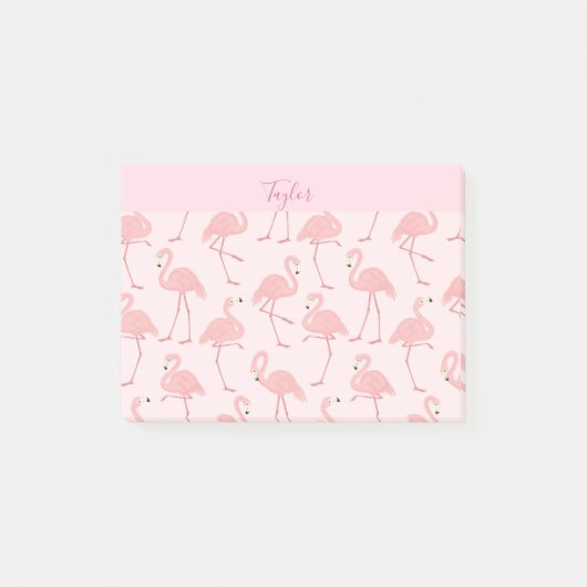 Mooie roze flamingo post-it® notes (Voorkant)