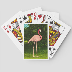 Mooie roze flamingo speelkaarten