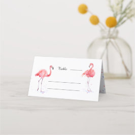 Mooie roze Flamingo Waterverf Place Card