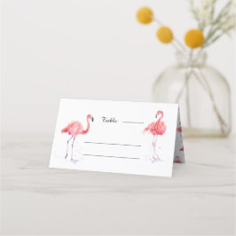 Mooie roze Flamingo Waterverf Place Card