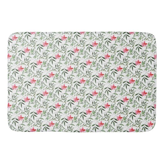 Mooie roze Floral Badmat (Voorkant)