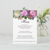 Mooie roze Floral - Menu (Staand voorkant)