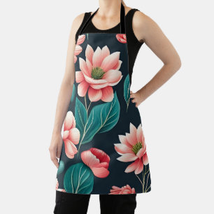 Mooie roze Floral Pattern Schort