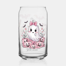 Mooie Roze Geest Halloween Aangepaste Naam Meisjes