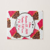 Mooie Roze Gepersonaliseerde Cupcake Sprinkels Legpuzzel (Horizontaal)