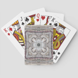 Mooie roze getinte Azteekse geïnspireerde patroon Pokerkaarten