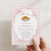 Mooie Roze Gingham Baby Shower