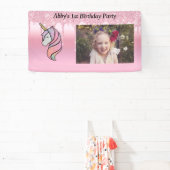 Mooie Roze Glitterdruppels Spandoek (Insitu)