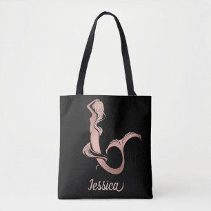 Mooie Roze Gouden Gepersonaliseerde Draagtas