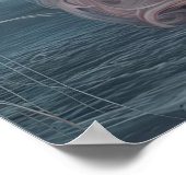 Mooie roze haar zeemeermin poster (Hoek)